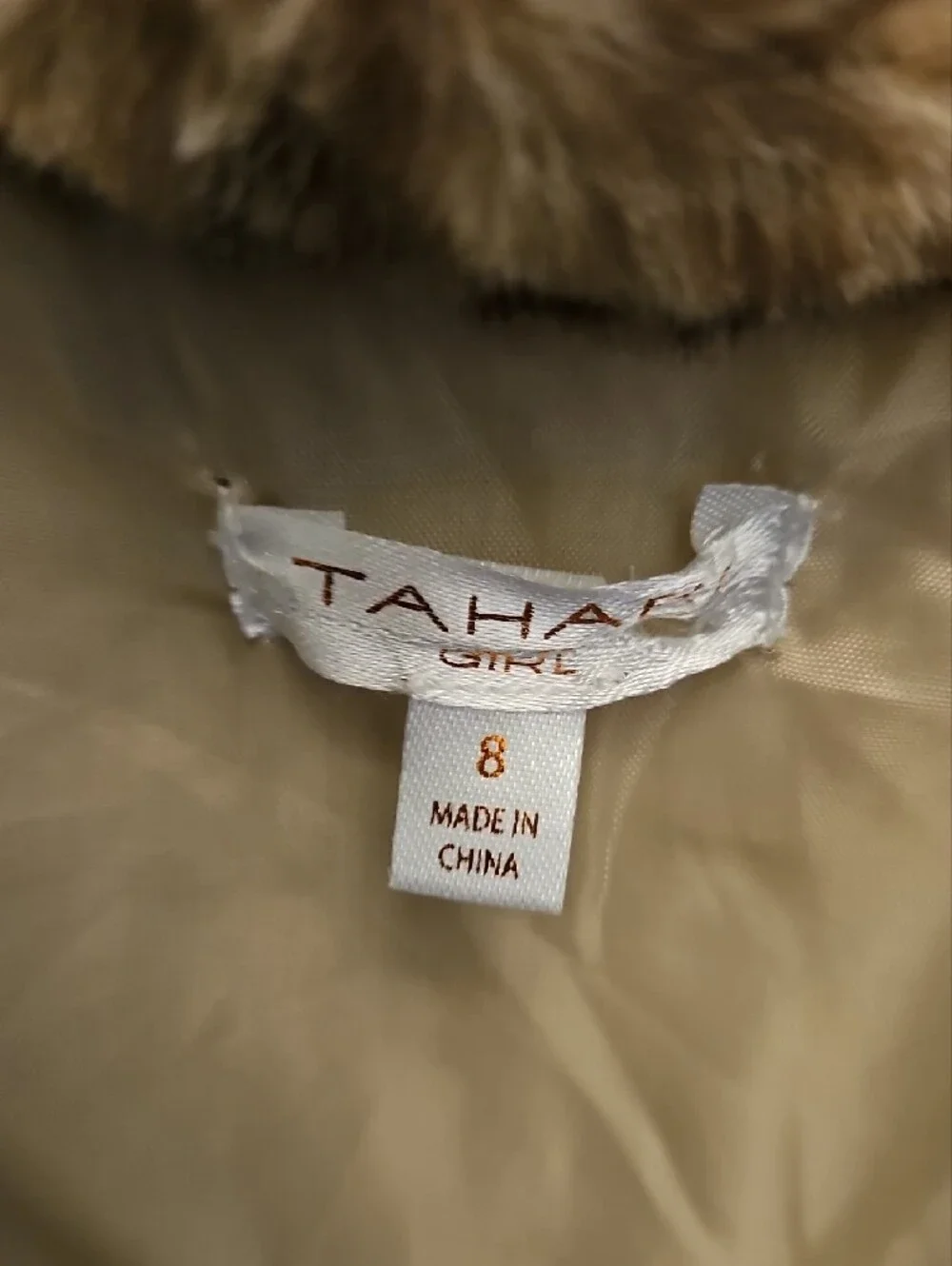 Tahari Girls Leopard Print Faux-Fur Lined Swing Jacket Sz 8